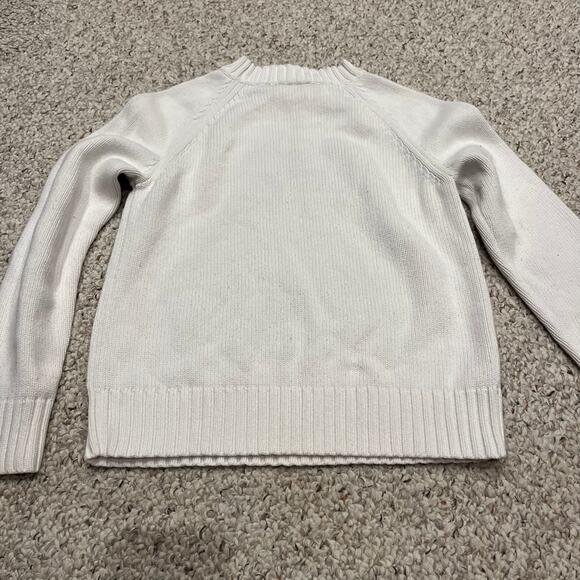 Polo Ralph Lauren Vintage American Flag Sweater Sz M White Mock Neck Preppy - Picture 7 of 7